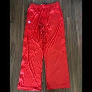 Adidas Warm-up Snap Pants -- Wisconsin Badgers Red